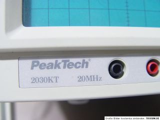 Peak Tech Oscilloscope Oszilloskop 2030KT 20Mhz 2 Kanal