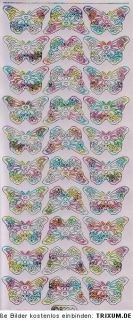 Sticker Stickerbogen 3d Set Multicolor   Schmetterlinge