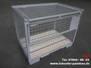 Gitterboxen mit abschließbarem Deckel NEU 1240x835x970 mm IG 1482