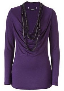 APART Fashion T Shirt purple mit Kette