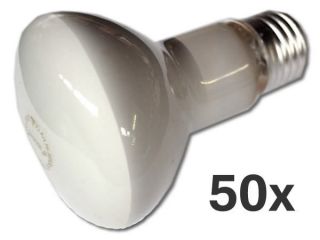 50x Gluehbirne Reflektor R63 60W E27 Gluehbirnen Birne Restposten