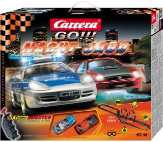 Carrera Go!!! Nachtjagd Polizei Porsche GT 3, Subaru Go Rennbahn