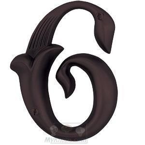 Atlas Homewares AN6 O Alhambra 4 House Number   6, Oil Rubbed Bronze
