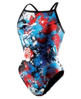 Womens Kapow Axcel Back Swimsuit   2009   Navy/Red   30 Clothing