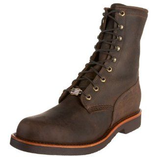 Chippewa Mens 8 Rugged Handcrafted Lace Up Boot Shoes
