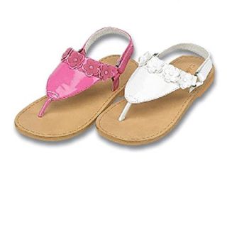 Little Girls Shoes Patent Flower Flip Flop Sandals 7 4 IM Link Shoes