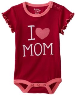 Hatley I Love Mom One Piece, Pink, 6 12 Months Clothing