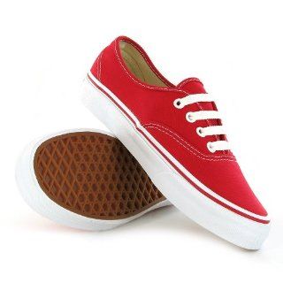 Vans Classic Authentic Red Mens Trainers Shoes