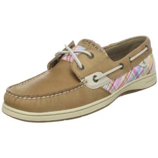 Top Sider Womens Bluefish Boat Shoe,Linen/Pink Plaid,5.5 M US Shoes