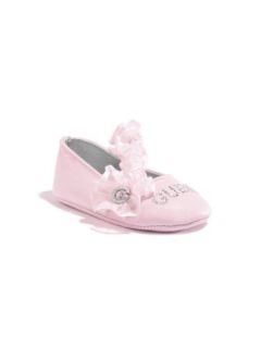  GUESS Kids Girls Baby Light Pink Leather Shoes with Frill: Shoes