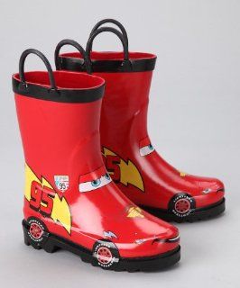 Lightening Mcqueen Boys Red Rain Boots   Size 11 12 Little Kid: Shoes