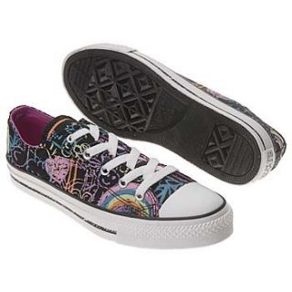 Girls All Star Sneakers, Chalk Print Black/Multi 11 Toddler: Shoes