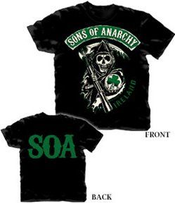 Sons of Anarchy T shirt SOA Ireland Design Clothing