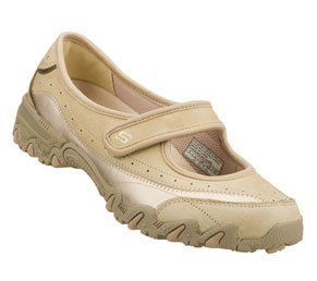 Skechers Compulsions Crystal Cut Mary Jane Sneakers Natural 11W: Shoes