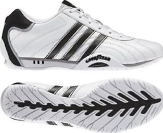Adi Racer Low Mens Shoes In White / Black / Metallic Silver, Size 14