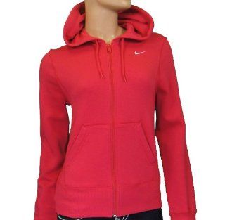 Nike Womens Classic Fleece Hoodie Sweatshirt Pink Size