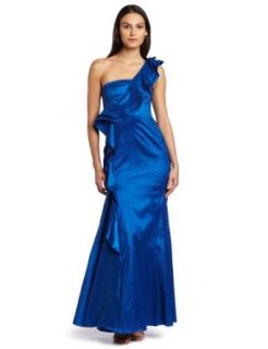 Jessica Simpson Womens Shoulder Ruffle Ball Gown