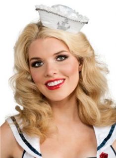 Silver and White Mini Sailor Hat Clothing