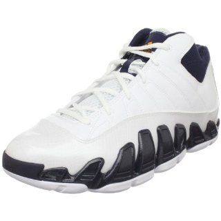 Basketball Shoe,Running White/Dark Navy/Orange Beauty,19 M US Shoes