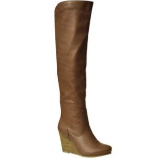 Bakers Womens Vision Wedge Boot Tan 5: Shoes