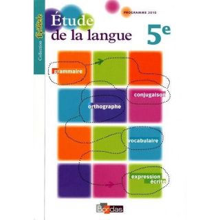 EPITHETE; étude de la langue ; 5ème (édition 2010)   Achat / Vente
