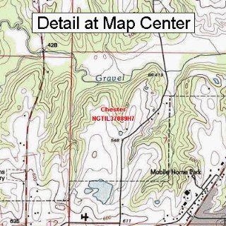 USGS Topographic Quadrangle Map   Chester, Illinois