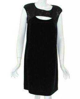 Laundry Sequin Velvet Dress Black 10 Clothing