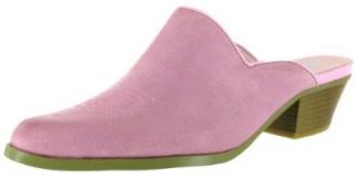 Slip On Cowboy Boot Suede Leather Western Mule Shoes Pink Shoes