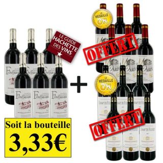 12 Bordeaux Offerts   Achat / Vente VIN ROUGE 6 Achetées Blaye 12