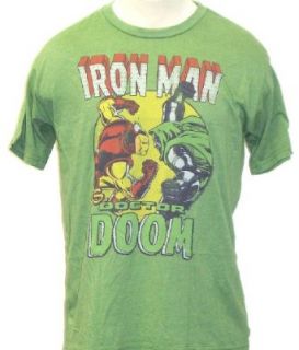 Iron Man Vs. Doctor Doom Marvel Comics Mens Green Vintage