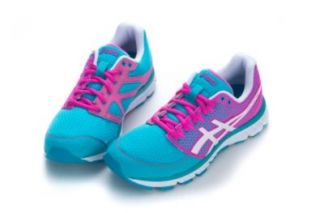 Asics Womens Gel volt 33 Running Shoes, Light Blue White Pink Shoes