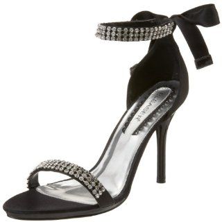 Womens Enchant 34 Ankle Strap Sandal,Black Satin,10 M US: Shoes