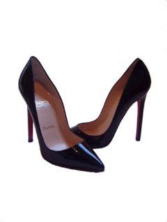 Louboutin Shoes Black Patent Heels Pigalle Pumps  OnlyModa, 35: Shoes