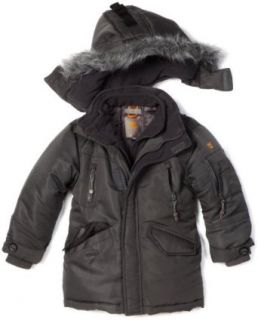 Timberland Boys 2 7 Toddler Snorkel Jacket, Dark Grey, 4T