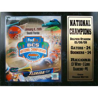 Florida Gators 2008 National Championship 12x15 Plaque