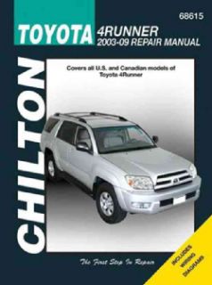 Repair Manual Toyota 4runner, 2003   2009 (Paperback)