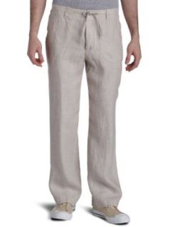  Perry Ellis Mens Linen Drawstring Pant,Natural Linen,40 Clothing