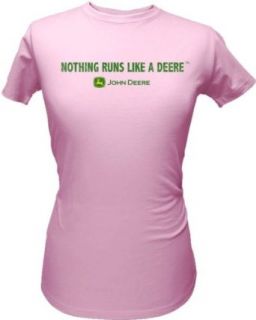 John Deere Nothing Runs Like A Deere T Shirt Pink