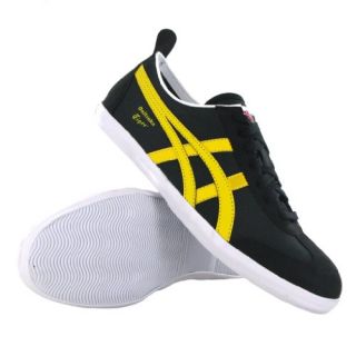 Onitsuka Tiger Mexico 66 Black Yellow Mens Trainers: Shoes