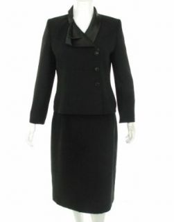 Le Suit Majestic Courtyard Skirt Suit Black 4: Clothing