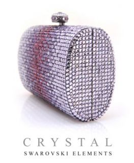 Swarovski Crystal Elements 390 Purple Evening Handbag