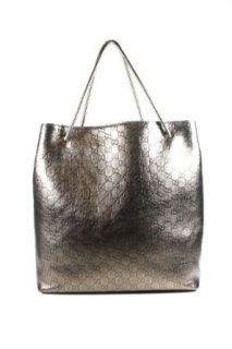 Gucci Large Handbags Brown Metallic Guccissima Leather