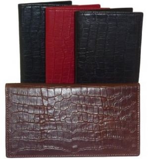 Alligator Leather Checkbook Red Clothing