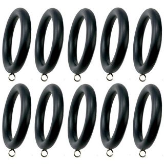 Menagerie Black Curtain Rod Rings (Pack of 10)