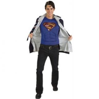Kent/Superman Reversible Adult Halloween Costume Size 44 46: Clothing