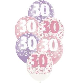 30 ans   Achat / Vente BALLON DECORATIF 6 Ballons anniversaire 30
