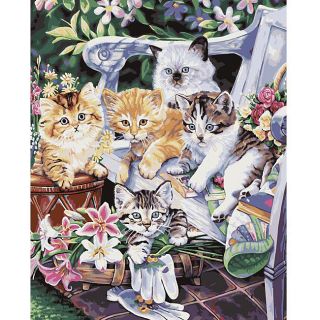 Paint By Number Springtime Kittens Kit