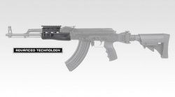 ATI AK 47 Handguards with Picatinny Rails, Black: Sports