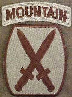 10th Mountain Division Desert Shoulder Sleeve Insignia