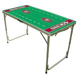 NFL San Francisco 49ers 2x4 Tailgate Table: Sports